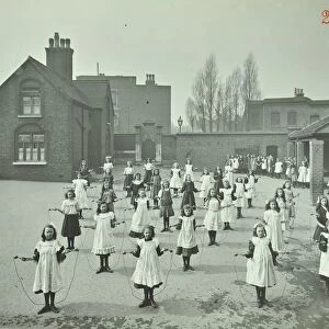 Girls skipping, Rushmore Road Girls School, Hackney, 1908