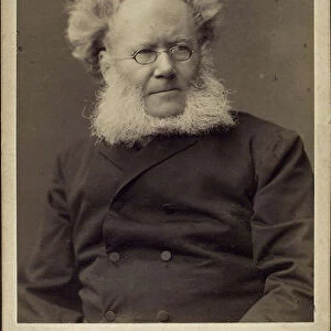 Henrik Ibsen, Norwegian playwright and poet, late 19th or early 20th century. Artist: Franz Hanfstaengl