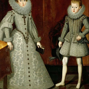 The Infante Philip, later King Philip IV of Spain (1605-1665) and his sister Anne of Austria (1601-1 Artist: Gonzalez y Serrano, Bartolome (1564-1627)