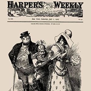 An Interrupted Tete-a-tete (Harpers Weekly), 1905