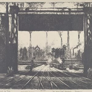 The Iron Gate, Charleroi, 1911. Creator: Joseph Pennell