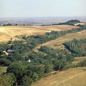 Landscape in Hungary near Pannonhalma monastery. Artist: CM Dixon