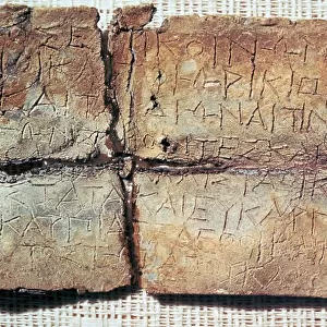 Lead tablet from the Sanctuary of Zeus at Dodona, c. 4th century BC