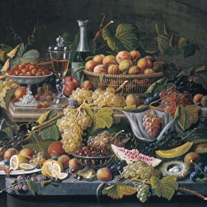 Still Life: Fruit, 1855. Creator: Severin Roesen