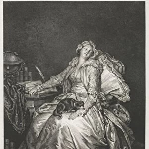 Madame Greuze Asleep, 1776. Creator: Jean-Michel the Younger Moreau (French, 1741-1814)