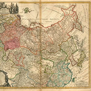 Map of Russia (From: Imperii Russici et Tartariae universae tam majoris et Asiaticae quam minoris et Artist: Homann, Johann Baptist (1663-1724)