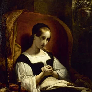 Marguerite au rouet (Gretchen at the Spinning Wheel), c. 1831. Creator: Scheffer, Ary (1795-1858)