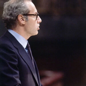 Miguel Boyer (1939 -), socialist politician, portrait 1983