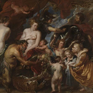 Minerva protects Pax from Mars (Peace and War), c. 1629-1630. Artist: Rubens, Pieter Paul (1577-1640)