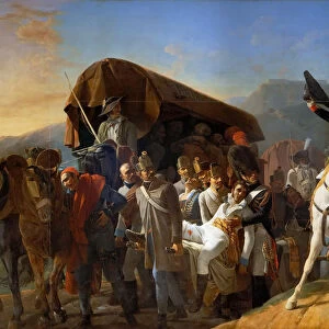 Napoleon Pays Homage to the Courage of the Wounded. Artist: Debret, Jean-Baptiste (1768-1848)