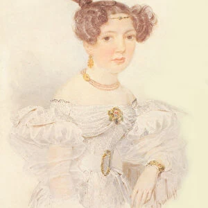 Portrait of Yekaterina Ivanovna Zagryazhskaya (1779-1842). Artist: Briullov, Alexander Pavlovich (1798-1877)