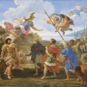 The quarrel between Agamemnon and Achilles, ca. 1695. Creator: Gaulli (Il Baciccio)