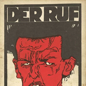 Self-portrait, 1910. Cover of The Call (Der Ruf) magazine. Special Edition The War (Krieg)