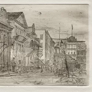 Southwest Corner, Public Square, Cleveland, 1878. Creator: Otto H. Bacher (American, 1856-1909)