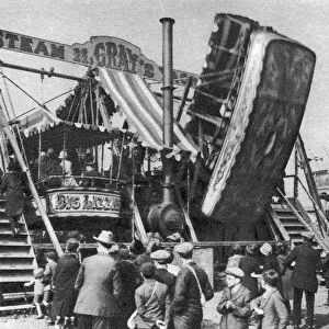 Steam yacht, a bank holiday fairground attraction on Hamstead Heath, London, 1926-1927