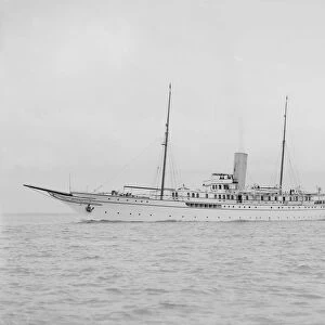 Steam yacht Liberty running east. Creator: Kirk & Sons of Cowes