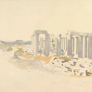 The Temple of Apollo at Bassae, 1843. Creator: Thomas Hartley Cromek