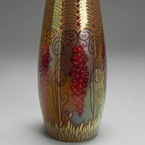 Vase, Hungary, 1898/1900. Creators: Jozsef Rippl-Ronai, Zsolnay-Pecs