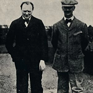 Winston Churchill and George Lambert, 1912, (1945). Creator: Unknown