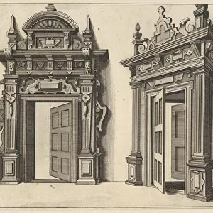 Two Wooden Portals from Verscheyden Schrynwerck (... ) [ Plusieurs Menuiseries (