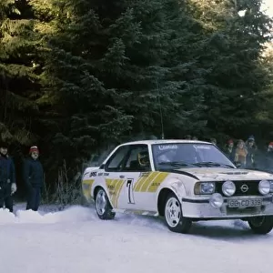 1980 World Rally Championship. Swedish Rally, Sweden. 15-17 February 1980. Anders Kullang/Bruno Berglund (Opel Ascona 400), 1st position. World Copyright: LAT Photographic Ref: 35mm transparency 80RALLY02