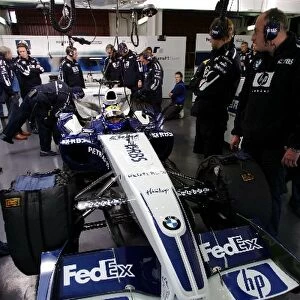 Formula One Testing: Mark Webber prepares to run the Williams FW27 for the first time