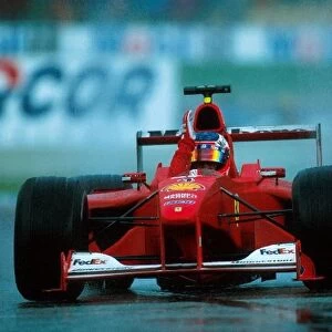 Formula One World Championship: Rubens Barrichello Ferrari F1 2000 wins his first GP
