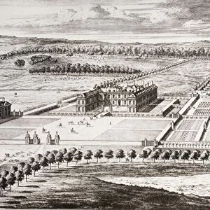 Althorp House Ancestral Home Of The Spencer Family Since 16Th Century. After An 18Th Century Engraving By Jan Kip. From Memoirs Of The Martyr King By Allan Fea Published 1905