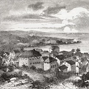 Freetown, Sierra Leone, West Africa In The 19Th Century. From Africa By Keith Johnston, Published 1884
