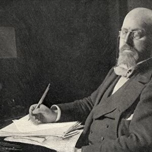 Henry James In His Study. 1843-1916. American Writer. From The Book The International Library Of Famous Literature. Published In London 1900. Volume Xviii