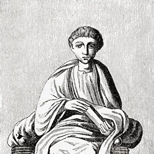 Publius Vergilius Maro, 70 - 19 BC, aka Virgil or Vergil. Ancient Roman poet of the Augustan period. From Cassells Illustrated Universal History, published 1883