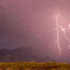Lightning strike, Santa Rita Mountains, Arizona