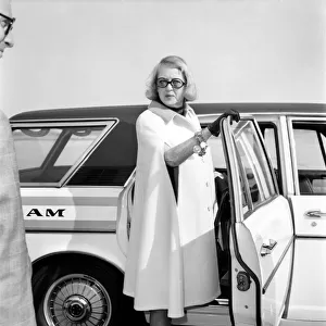 Arrivals at Heathrow. Film Star Bette Davis Arriving London Airport from the States