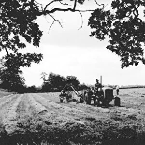 Haymaking in full swing on a farm at Finham, adjoining the Leamington Road