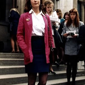 Jenny Seagrove Actress outside the High Court in July 1988