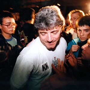 Kevin Keegan in Bilbao for Newcastles UEFA cup tie October 1994