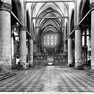The nave of the church of Santa Maria Gloriosa dei Frari, in Venice