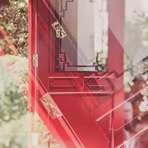 Abstract of red door