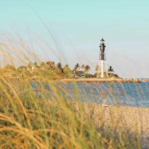 Florida, South Florida, Pompano Beach, view of the Hillsboro lighthouse